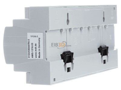 View on the right MDT AMS-1216.03 KNX Switch Actuator 12-fold, 12SU MDRC, 16 A, 230 V AC, C-load, 140 F, current measurement 
