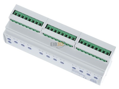 Ansicht oben vorne MDT AMS-1216.03 KNX Schaltaktor 12-fach, 12TE, REG 