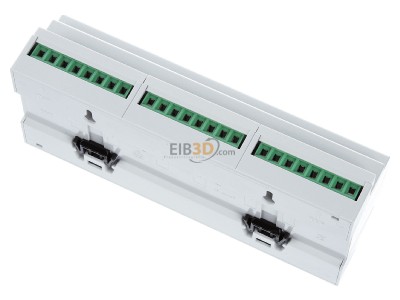 Top rear view MDT AMS-1216.03 KNX Switch Actuator 12-fold, 12SU MDRC, 16 A, 230 V AC, C-load, 140 F, current measurement 
