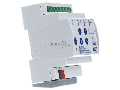 Ansicht links MDT AMI-0416.03 KNX Schaltaktor 4-fach, 4TE REG, 16/20 A, 230 V 