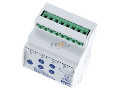 Ansicht oben vorne MDT AMI-0416.03 KNX Schaltaktor 4-fach, 4TE REG, 16/20 A, 230 V 