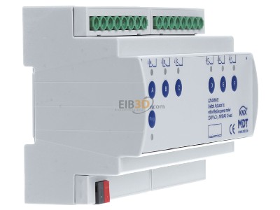 Ansicht links MDT AZI-0616.03 KNX Schaltaktor 6-fach, 8TE REG, 16/20 A, 230 V 