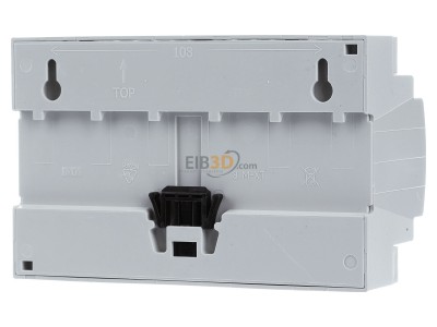 Back view MDT AMI-0816.03 KNX Switch Actuator 8-fold, 8SU MDRC, 16/20 A, 230 V AC, C-load, 200 F, current measurement 
