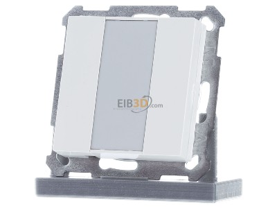 Front view MDT BE-TA5502.G2 KNX Push Button 55 2-fold, White glossy finish 
