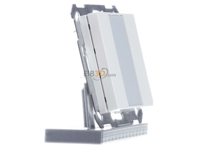 View on the left MDT BE-TA5502.G2 KNX Push Button 55 2-fold, White glossy finish 
