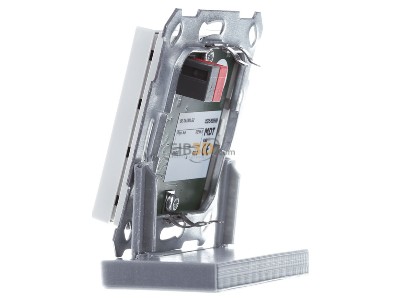 View on the right MDT BE-TA5502.G2 KNX Push Button 55 2-fold, White glossy finish 

