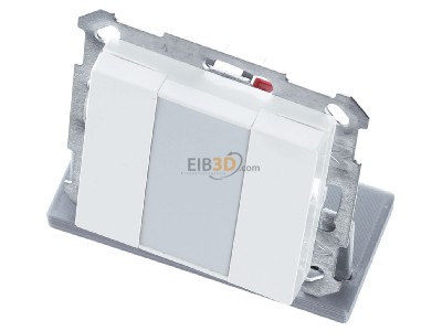 View up front MDT BE-TA5502.G2 KNX Push Button 55 2-fold, White glossy finish 
