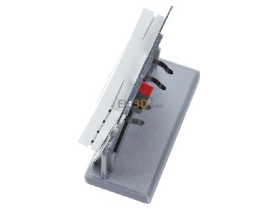 View top right MDT BE-TA5502.G2 KNX Push Button 55 2-fold, White glossy finish 
