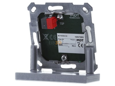 Back view MDT BE-TA5504.G2 KNX Push Button 55 4-fold, White glossy finish 
