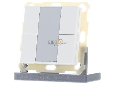 Front view MDT BE-TA5504.02 KNX Push Button 55 4-fold, White matt finish 
