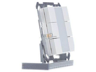 View on the left MDT BE-TA5506.G2 KNX Push Button 55 6-fold, White glossy finish 
