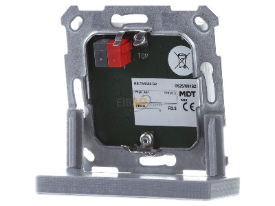 Back view MDT BE-TA5506.G2 KNX Push Button 55 6-fold, White glossy finish 
