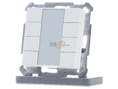 Front view MDT BE-TA5508.G2 KNX Push Button 55 8-fold, White glossy finish 
