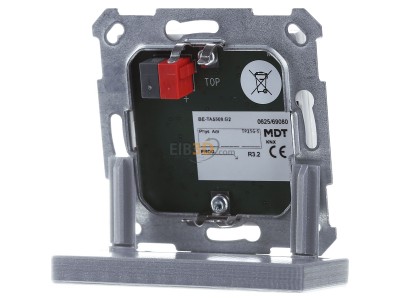 Back view MDT BE-TA5508.G2 KNX Push Button 55 8-fold, White glossy finish 
