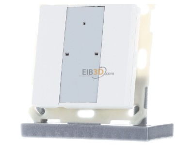 Front view MDT BE-TA55P2.02 KNX Push Button Plus 55 2-fold, White matt finish 
