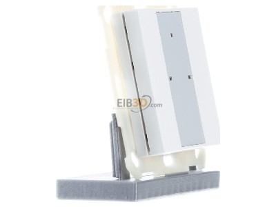 View on the left MDT BE-TA55P2.02 KNX Push Button Plus 55 2-fold, White matt finish 
