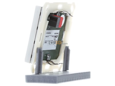 View on the right MDT BE-TA55P2.02 KNX Push Button Plus 55 2-fold, White matt finish 
