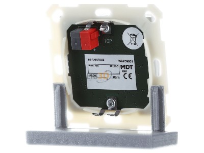 Back view MDT BE-TA55P2.02 KNX Push Button Plus 55 2-fold, White matt finish 
