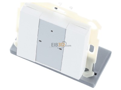 View up front MDT BE-TA55P2.02 KNX Push Button Plus 55 2-fold, White matt finish 
