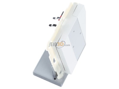 View top left MDT BE-TA55P2.02 KNX Push Button Plus 55 2-fold, White matt finish 
