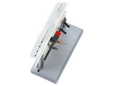 View top right MDT BE-TA55P2.02 KNX Push Button Plus 55 2-fold, White matt finish 
