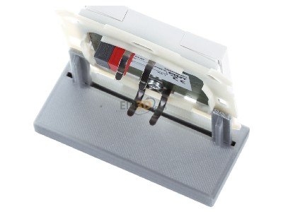 Top rear view MDT BE-TA55P2.02 KNX Push Button Plus 55 2-fold, White matt finish 
