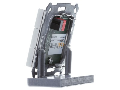 View on the right MDT BE-TA55P6.G2 KNX Push Button Plus 55 6-fold, White glossy finish 

