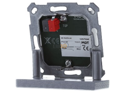 Back view MDT BE-TA55P6.G2 KNX Push Button Plus 55 6-fold, White glossy finish 
