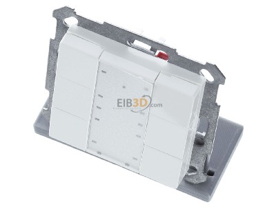 View up front MDT BE-TA55P6.G2 KNX Push Button Plus 55 6-fold, White glossy finish 
