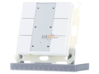 Frontansicht MDT BE-TA55P6.02 Taster Plus 55 6-fach, Reinwei mat 