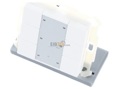 Ansicht oben vorne MDT BE-TA55P6.02 Taster Plus 55 6-fach, Reinwei mat 