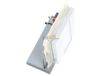 View top left MDT BE-TA55P4.G2 KNX Push Button Plus 55 4-fold, White glossy finish 
