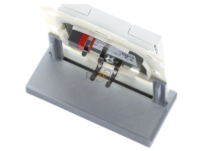 Top rear view MDT BE-TA55T2.02 KNX Push Button Plus TS 55 2-fold, White matt finish 
