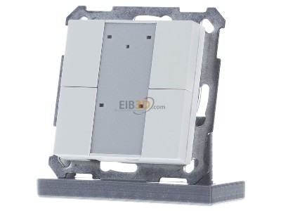 Front view MDT BE-TA55T4.02 KNX Push Button Plus TS 55 4-fold, White matt finish 
