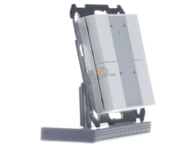 View on the left MDT BE-TA55T4.02 KNX Push Button Plus TS 55 4-fold, White matt finish 
