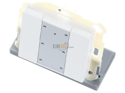 View up front MDT BE-TA55T6.02 KNX Push Button Plus TS 55 6-fold, White matt finish 
