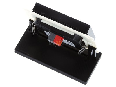 Top rear view MDT BE-TAL55T106.01 KNX Push Button Lite 55 1 gang, RGBW, neutral, with temperature sensor, Black matt 
