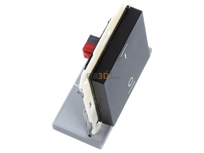 View top left MDT BE-TAL55T106.B1 KNX Push Button Lite 55 1 gang, RGBW, switch, with temperature sensor, Black matt 
