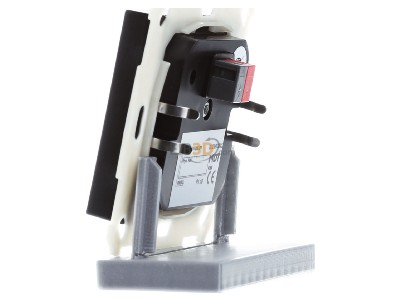 View on the right MDT BE-TAL55T206.B1 KNX Push Button Lite 55 2 gang, RGBW, switch, with temperature sensor, Black matt 

