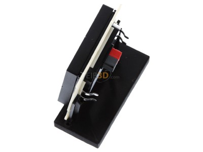 Ansicht oben rechts MDT BE-TAL55T406.01 KNX Taster Light 55 4-fach, RGBW, Temperatursensor, Schwarz matt, Neutral 