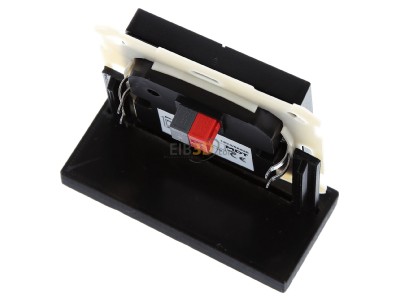 Ansicht oben hinten MDT BE-TAL55T406.01 KNX Taster Light 55 4-fach, RGBW, Temperatursensor, Schwarz matt, Neutral 
