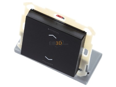 View up front MDT BE-TAL550106.A1 KNX Push Button Lite 55 1-fold, RGBW, blinds, Black matt 
