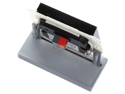 Top rear view MDT BE-TAL550106.A1 KNX Push Button Lite 55 1-fold, RGBW, blinds, Black matt 

