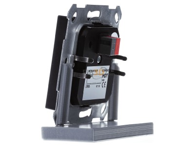 View on the right MDT BE-TAL550106.B1 KNX Push Button Lite 55 1-fold, RGBW, switch, Black matt 
