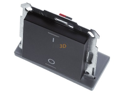 View up front MDT BE-TAL550106.B1 KNX Push Button Lite 55 1-fold, RGBW, switch, Black matt 
