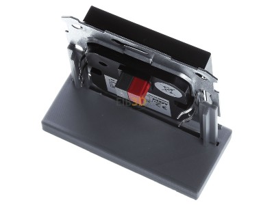 Top rear view MDT BE-TAL550106.B1 KNX Push Button Lite 55 1-fold, RGBW, switch, Black matt 
