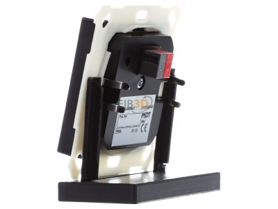 View on the right MDT BE-TAL550206.01 KNX Push Button Lite 55 2-fold, RGBW, neutral, Black matt 
