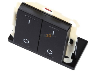 View up front MDT BE-TAL550206.B1 KNX Push Button Lite 55 2-fold, RGBW, switch, Black matt 
