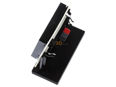 View top right MDT BE-TAL550206.B1 KNX Push Button Lite 55 2-fold, RGBW, switch, Black matt 

