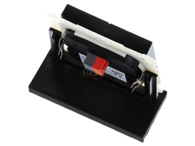 Top rear view MDT BE-TAL550206.B1 KNX Push Button Lite 55 2-fold, RGBW, switch, Black matt 
